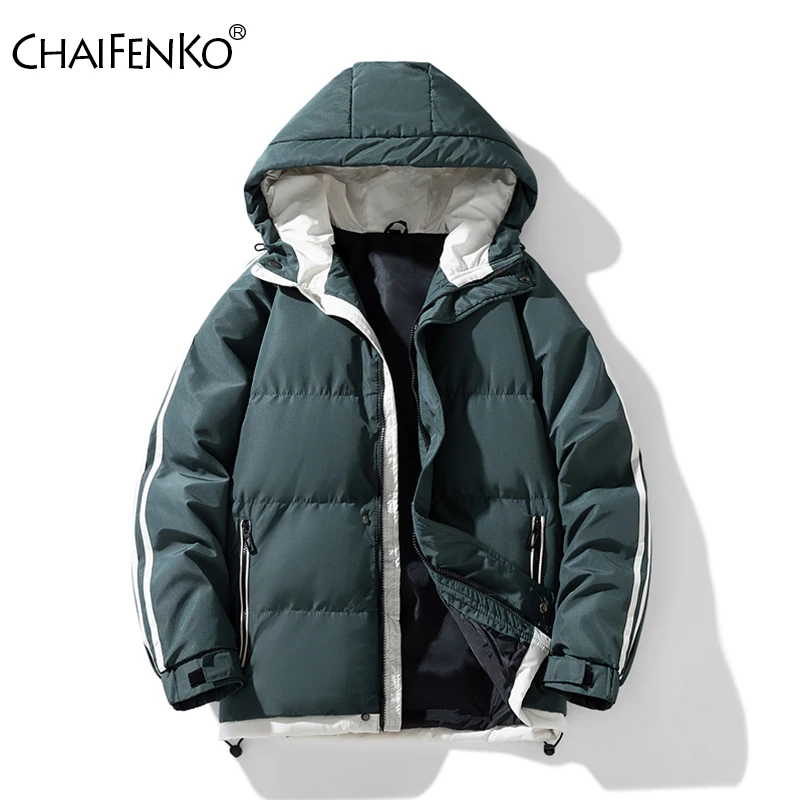 New Keep Warm Comfortable Men Parka Outdoors Simplicity Loose Thicken Solid Coat Winter Fashion Hooded Casual Versatile Jacket