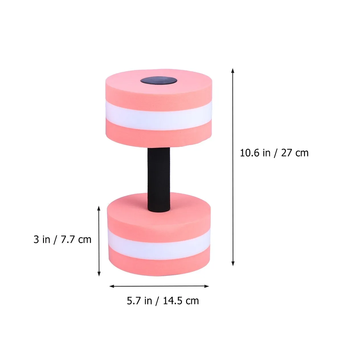 2Pcs Aquatic Water Dumbbells Eva Foam Barbells Resistance for Pool Exercise Water Aerobics Strengthen Core Back Abdominal