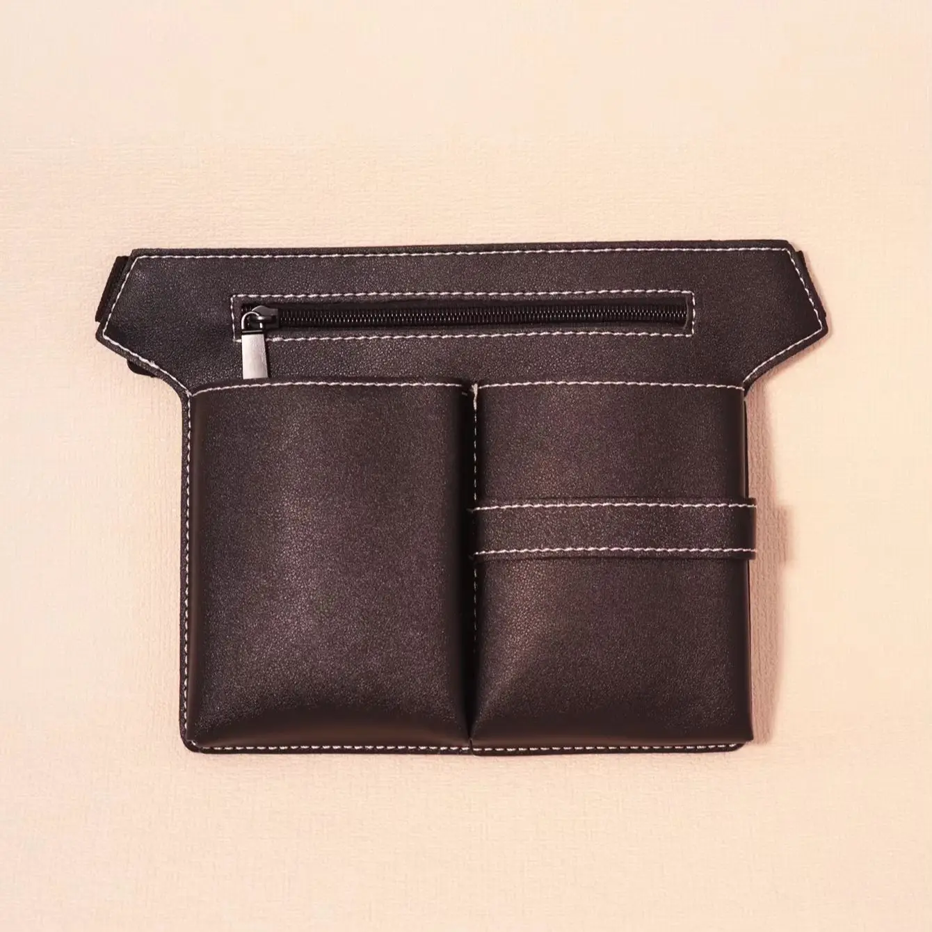 

Barber hairdressing tools storage leather bag, storage waist bag, PU material, large capacity Special for real hair wigs
