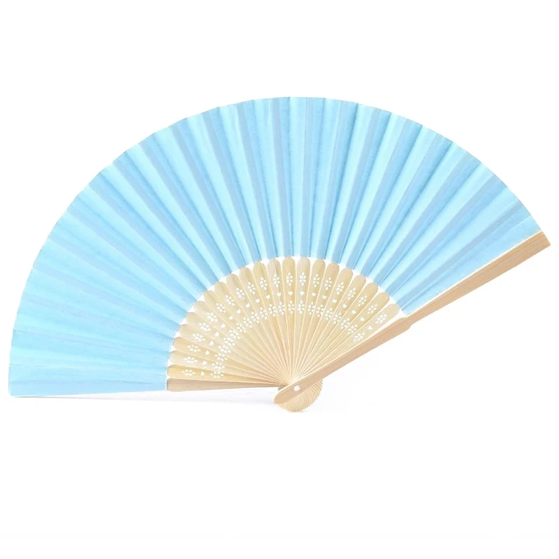 1/5Pcs Hand-Painted Foldable Paper Fan Portable Party Wedding Supplies Chinese Hand Dance Fan Gift Ramadan Decoration 21cm