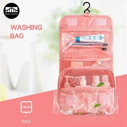 Borsa cosmetica da viaggio di grande capacità borsa da toilette portatile con gancio per appendere custodia per il trucco da bagno femminile impermeabile