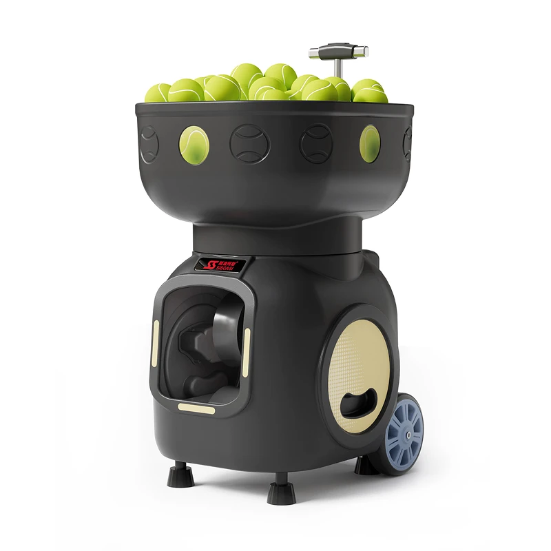 2025 آلات كرة التنس الذكية الأوتوماتيكية، روبوت خدمة مادة ABS المحمول لخدمة التدريب على كرة الرماية