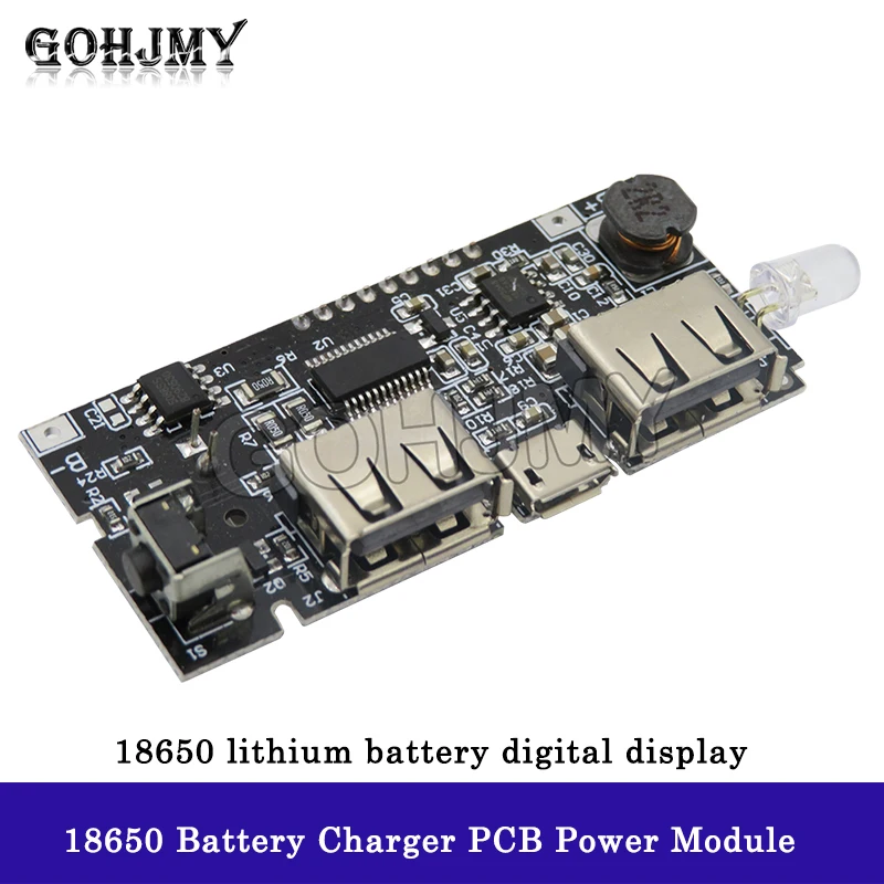 Power bank module mobile power boost DIY18650 lithium battery digital display dual USB output charging board motherboard