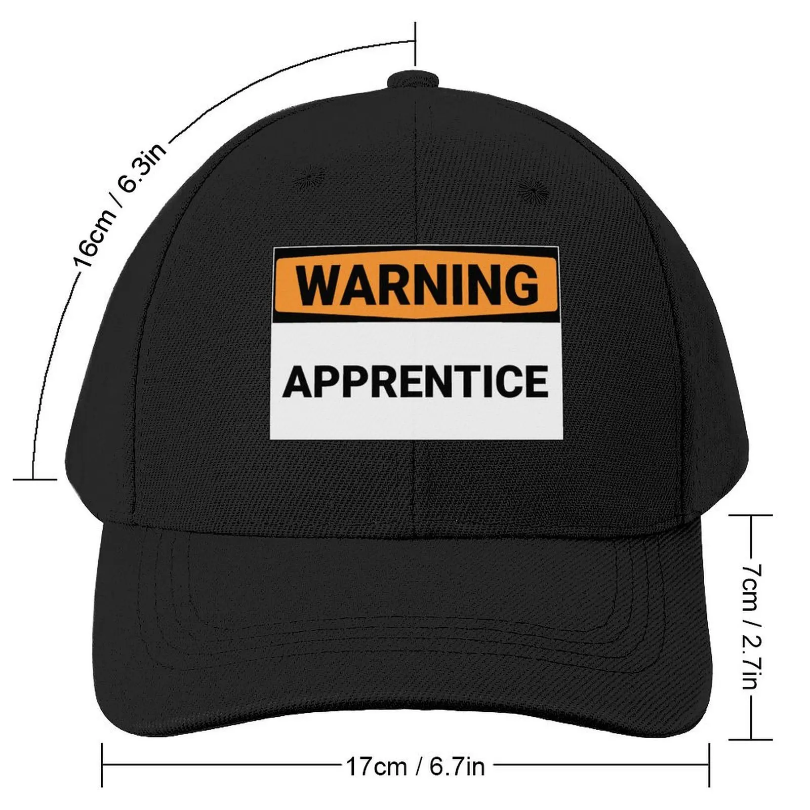 Warning Apprentice Sign Baseball Cap Sunscreen Cosplay Hats Woman Men's