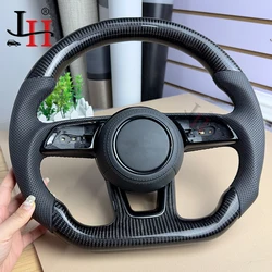 Car Steering Wheel Made Of Carbon Fiber And Leather For Audi A4B9 A3 S4 S5 Rs3 Rs4 Rs5 2017-2023