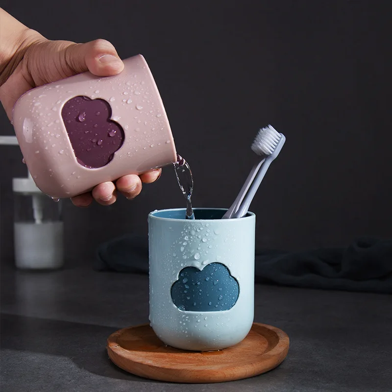 The Clouds Double-layer Mouthwash Cup Simple Wash Cup Household Creative Couple Toothbrush Cup