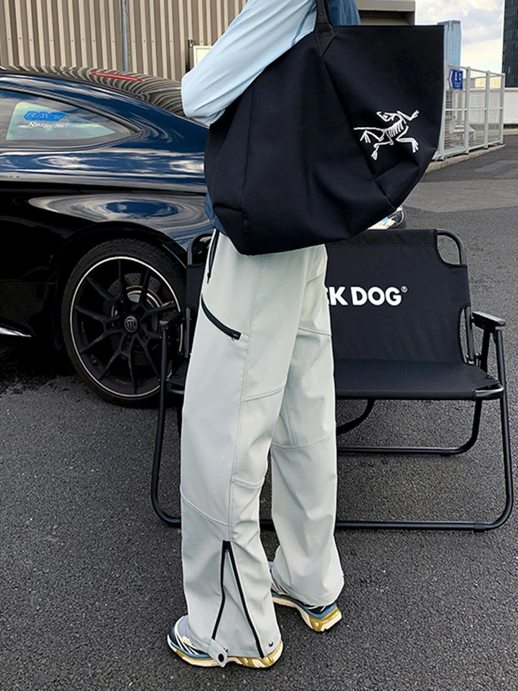 

Navy Nylon Qui Dry Soft ell Men's Hiking Trousers Autumn Outdoor Mountain Climbing Sports Pants Zipper Workwear Design