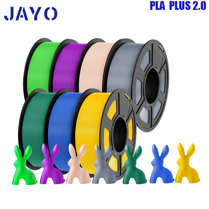 

Нити для 3D-принтера JAYO pla plus 2.0, 7 рулонов, 1,75 мм, многоцветный материал для 3D-печати для 100% без пузырьков и 3D-принтера FDM