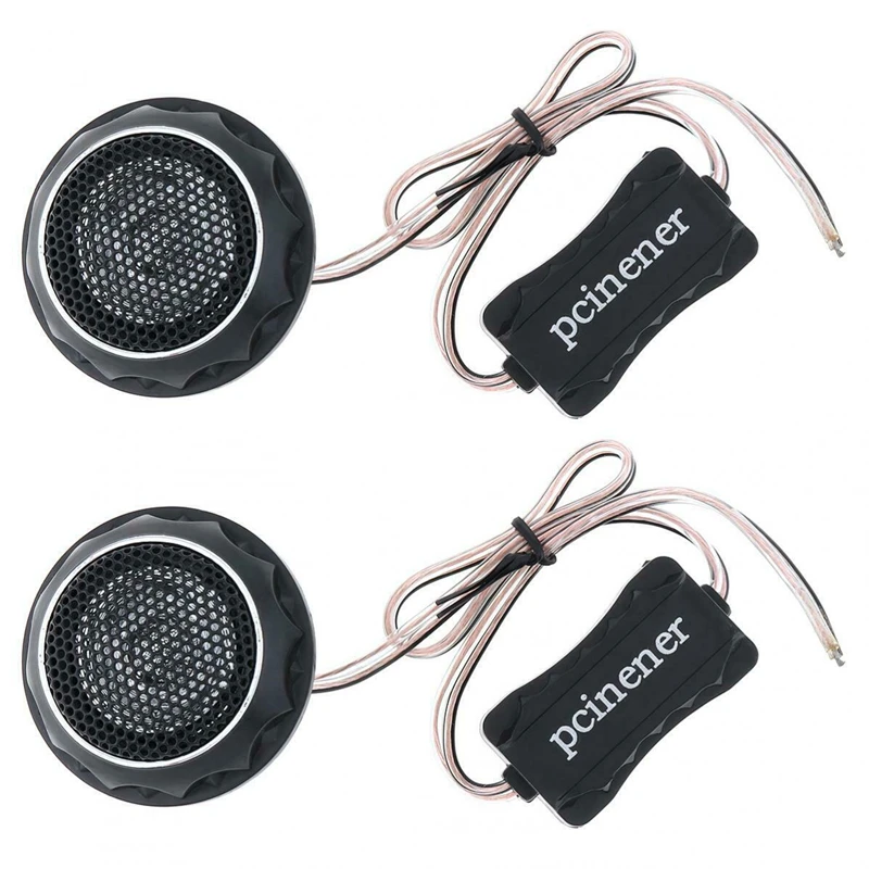 2pcs 140W Max Car Tweeters With Filter Stereo Speakers Music Soft Dome Balanced Car Tweeters Car Audio Silk Film Loud Speakers