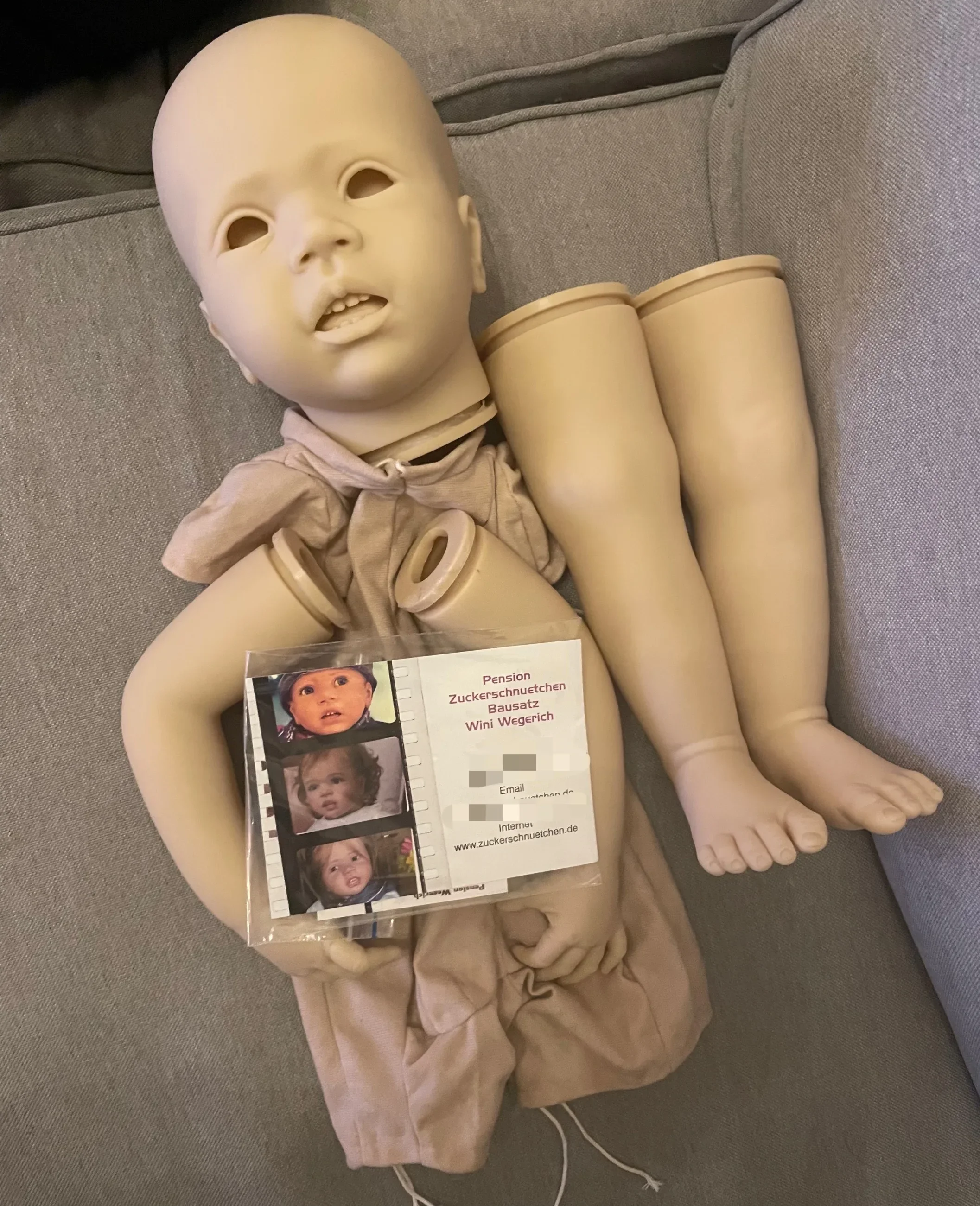 Reborn Baby Wini de 29 pulgadas de Karola Wegerich Edición limitada Kits raros sin pintar con COA