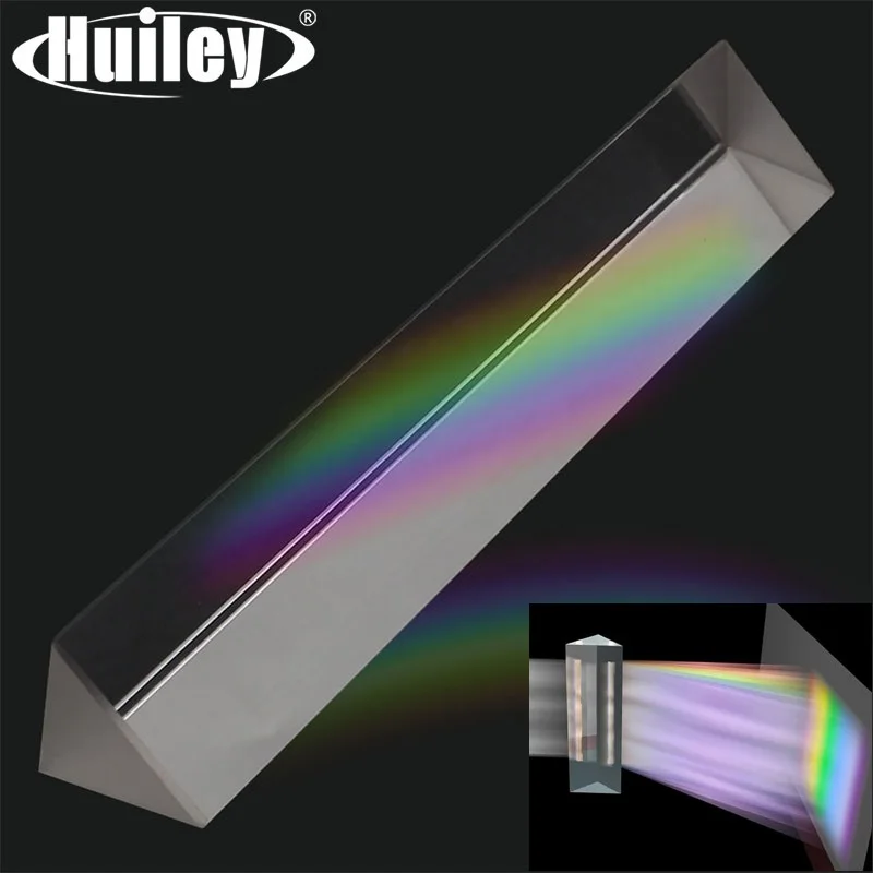 Optical Glass Prism for Photography Refracted Light Teaching Triangular Prism 18cm/15cm/10cm/5cm Physics Science Experiment Tool