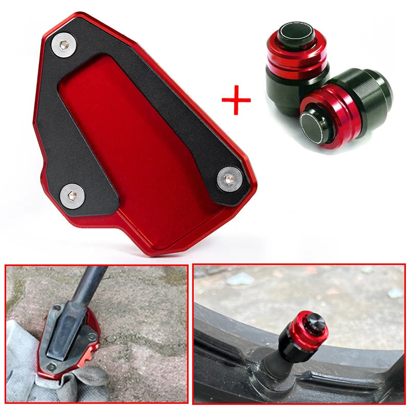 

Выдвижная подставка для мотоцикла DUCATI Multistrada 950 1100 1260 1200 S GT V4, боковая подставка, удлинительная подушка, крышка клапана шины, аксессуары