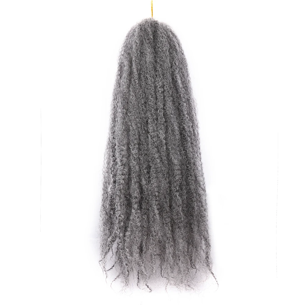 MODERN QUEEN-trenza de cabello sintético Afro Kinky Twist, trenza de ganchillo Marley, 18 pulgadas, senegalés, 125g por paquete