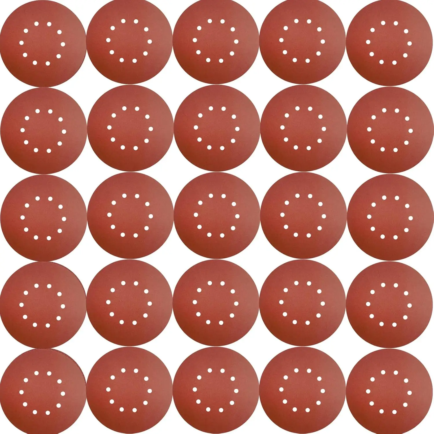 50 Pack 9-Inch 10 Hole 150 Grit Hook-and-Loop Drywall Sandpaper for Wood Furniture Finishing