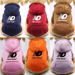 New Dogs Winter Hooded Sweatshirt for Small and Medium Doggy Pet Coat Puppy Cat Jacket Clothes Chihuahuas French Bulldog Costume