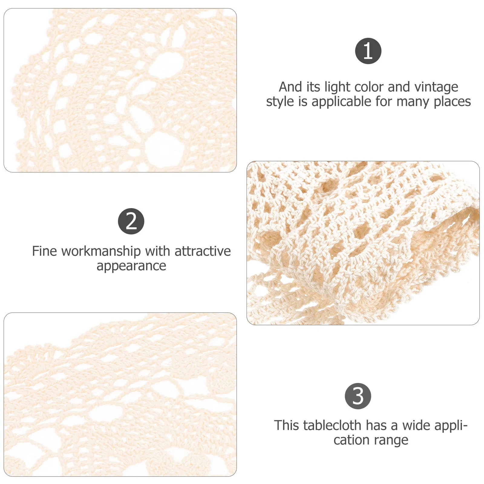 

Cotton Lace Runner 70Inch Farmhouse Decorative Cloth For Dining Table Party Wedding Buffet Table Decoration