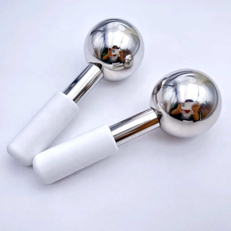 Ice Globes for Face & Eyes, Unbreakable Stainless Steel Cryo Sticks for Beauty Routines, for Puffiness, Wrinkles, Dark Circles