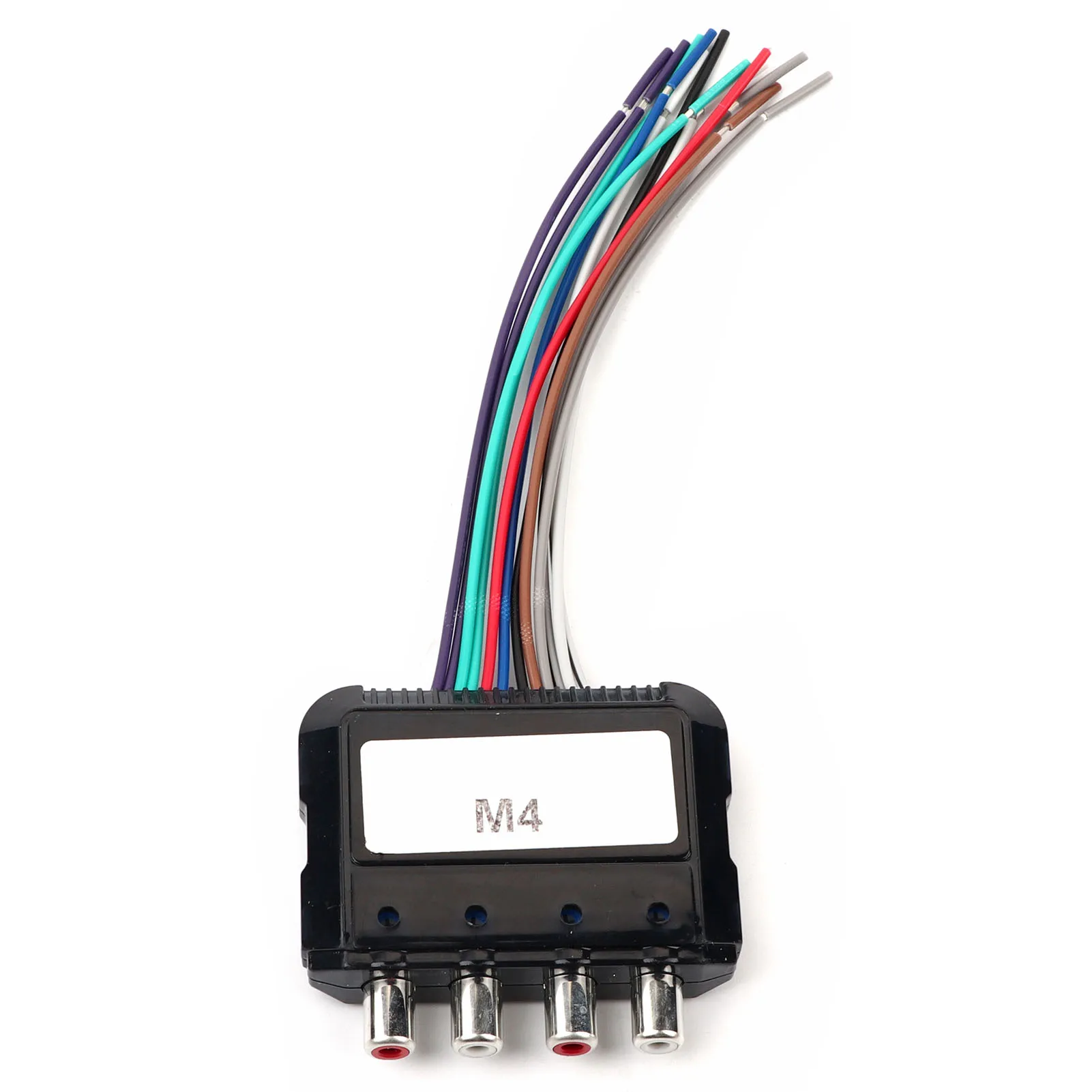Autoradio-Subwoofer, 4-Kanal-High-to-Low-Audio-Konverter mit Leistungsverstärker-Steuerkabel