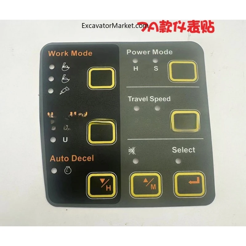 For Hyundai 200 215 225 265 305 -7 Excavators Air Conditioning Control Panel Stickers Instrument Show Cattle Stickers Parts