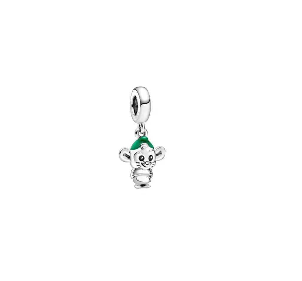 Romantic 925% pure silver Disney Minnie high-heeled shoes princess zircon charm beads ladies DIY bracelet gift high-end jewelry view 3
