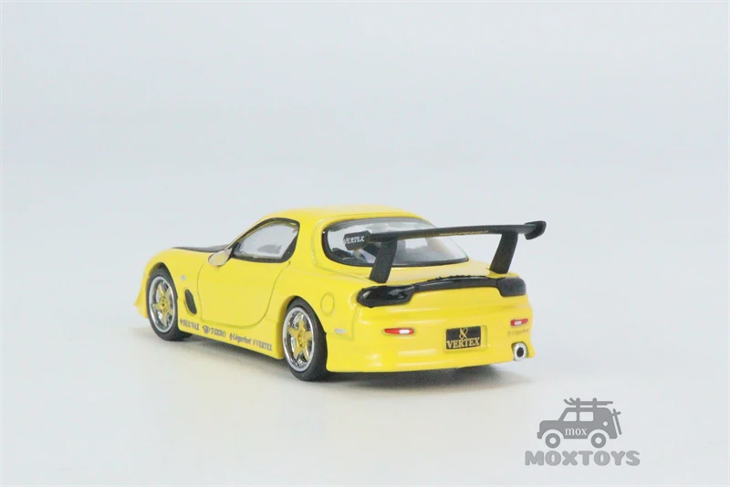 Tarmacworks 1:64頂点mazda RX-7 fd3sイエローメタリックダイキャストモデルカー