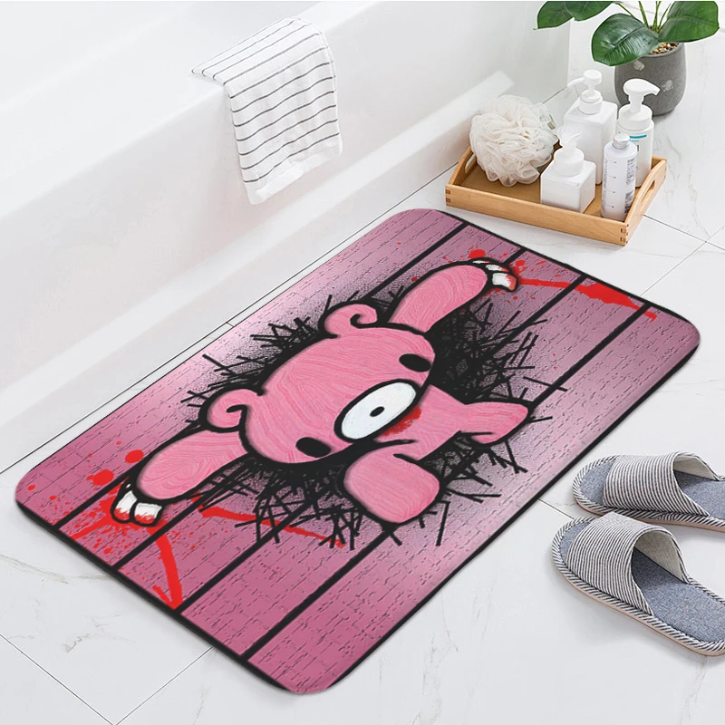 Waterproof Bathroom Mat Non-slip D-Gloomys Bear Balcony Corridor Carpet for Kitchen Custom Doormat Entrance Door Bedroom Rug