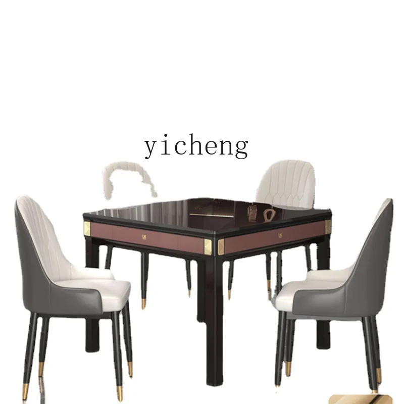 Zf Home Automatic Intelligent Voice Mahjong Dining Table Dual-Use Mute Chess and Card Room Machine Linen