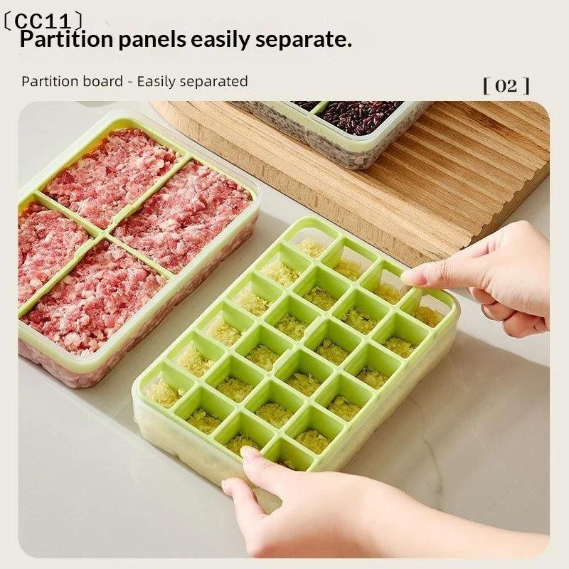 Detachable Multi Compartment Food Storage Box Freshness Preservation Meat Rice Freezing Sub Packing Rectangular Box〔CC11〕
