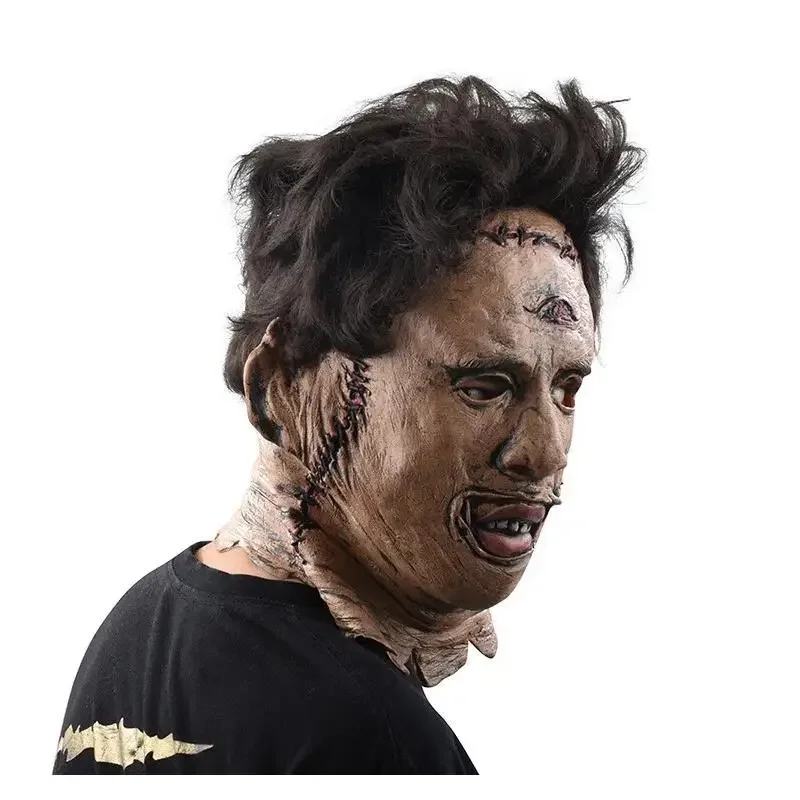Leatherface Latex Cosplay Mask Texas Chainsaw Massacre Horror Character Accessory For Halloween Fancy Dress Party Stage Show