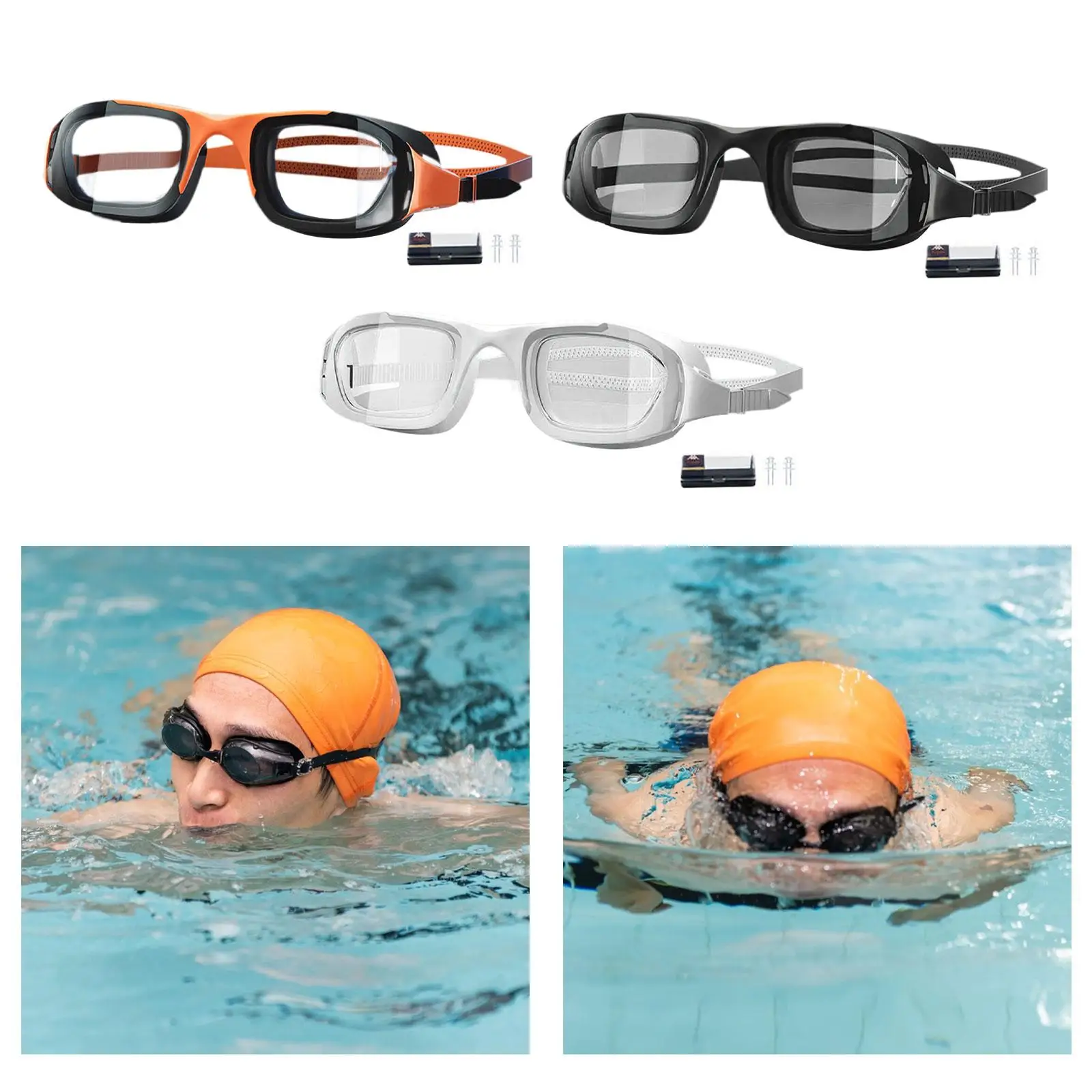 Swimming Goggles Water Resistant Anti Fog No Leaking Pool Goggles Clear View Comfortable Portable for Women Men Swim Eyewear