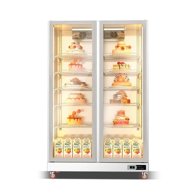 

Commercial cake refrigerated display cabinet, coffee milk tea shop vertical air-cooled large-capacity fresh-keeping cabinet