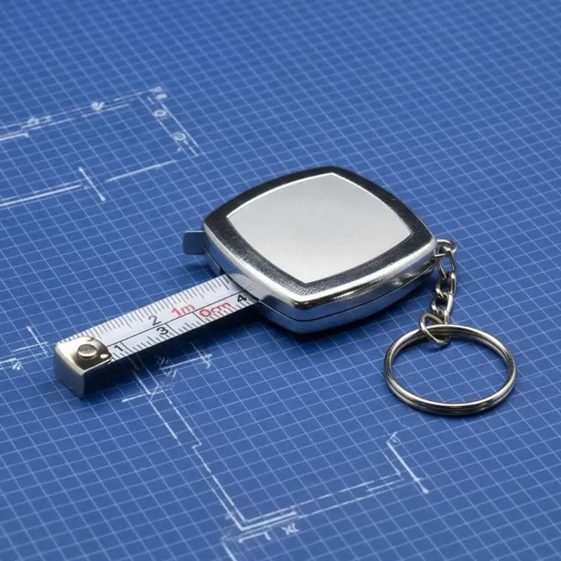 2026 NEW 2M Mini Tape Measure Keychain Cute Portable Small Steel Tape Retractable Pocket Woodworking Measuring Hand Tool Gift