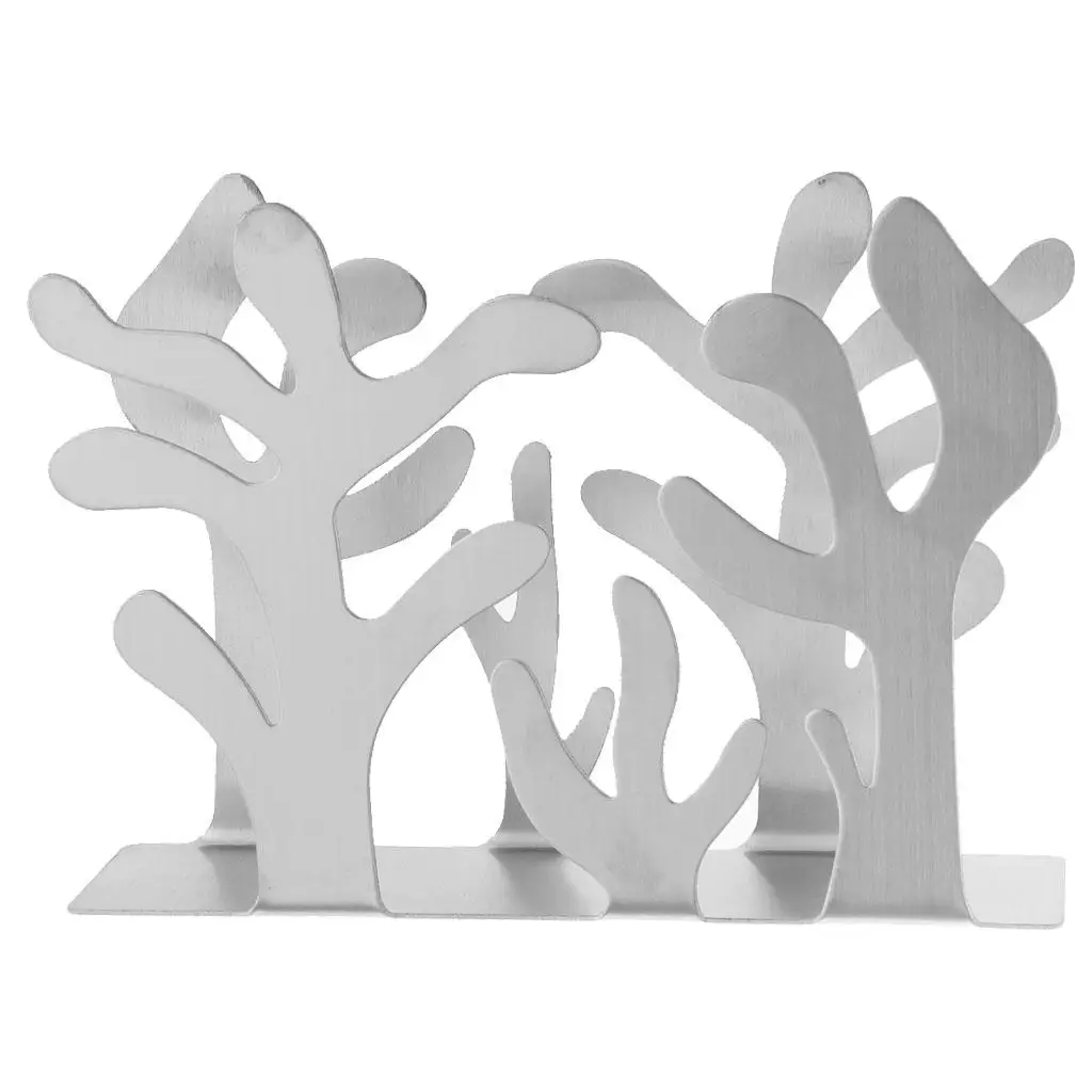 Elegant Metal Napkin Rack Smooth Surface Tissue Holder for Dining Table Restaurant Hotel Banquet Use