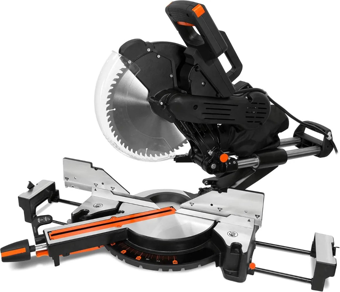 15-Amp 12-Inch Dual Bevel Sliding Compound Miter Saw with Laser