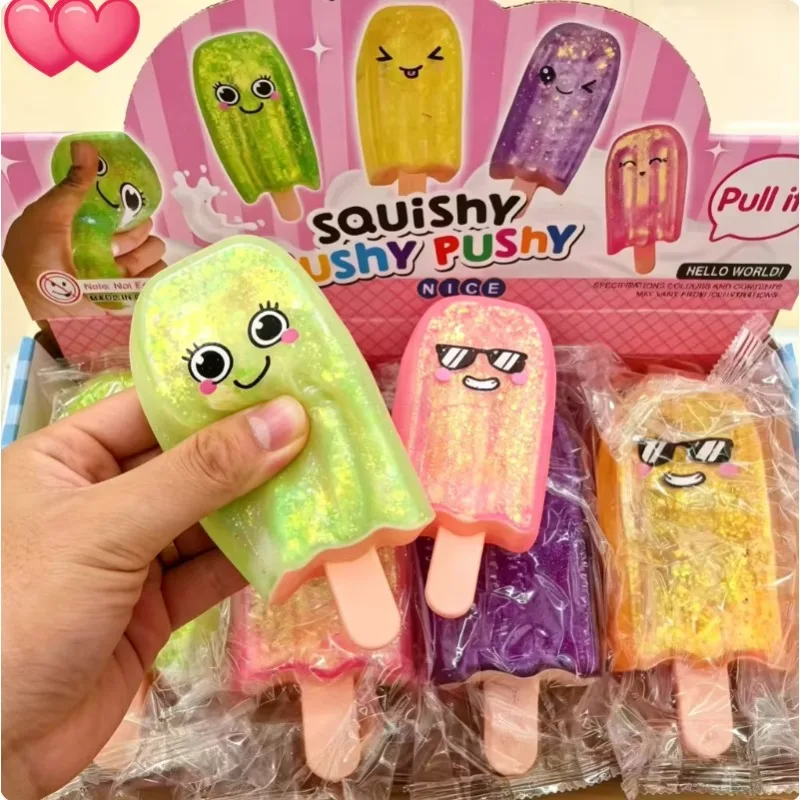 Süßes Maltose-Eiscreme-Squishy-Spielzeug, langsam aufsteigend mit schlammiger Textur, Stressabbau-Quetschspielzeug, Neuheit für Sommergeschenke.