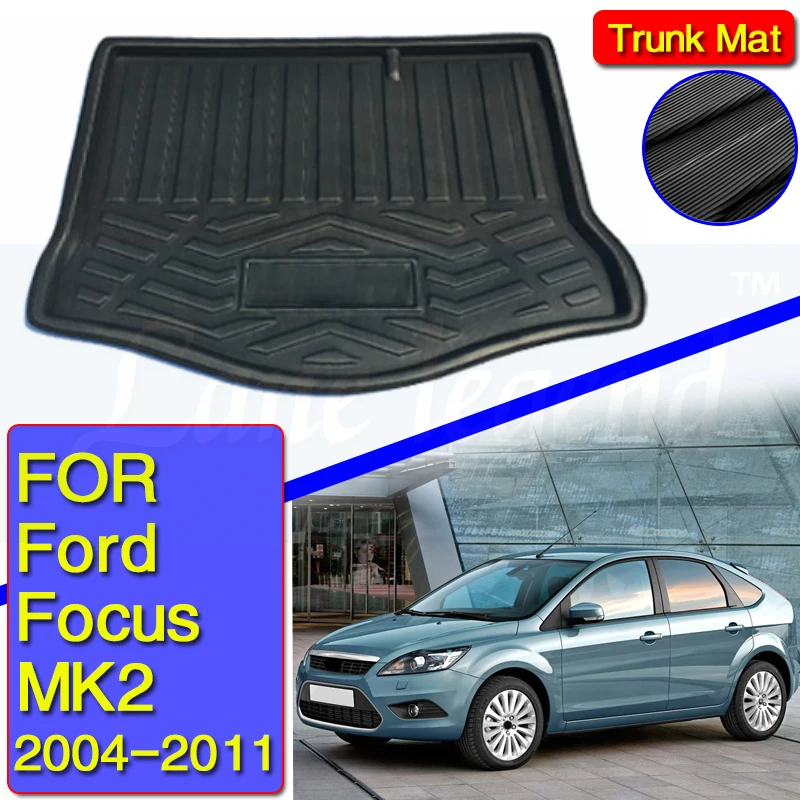 Accessories Fit For Ford Focus MK2 2005 2006 2007 2008 2009 2010 2011 Hatch Boot Mat Rear Trunk Liner Cargo Floor Tray