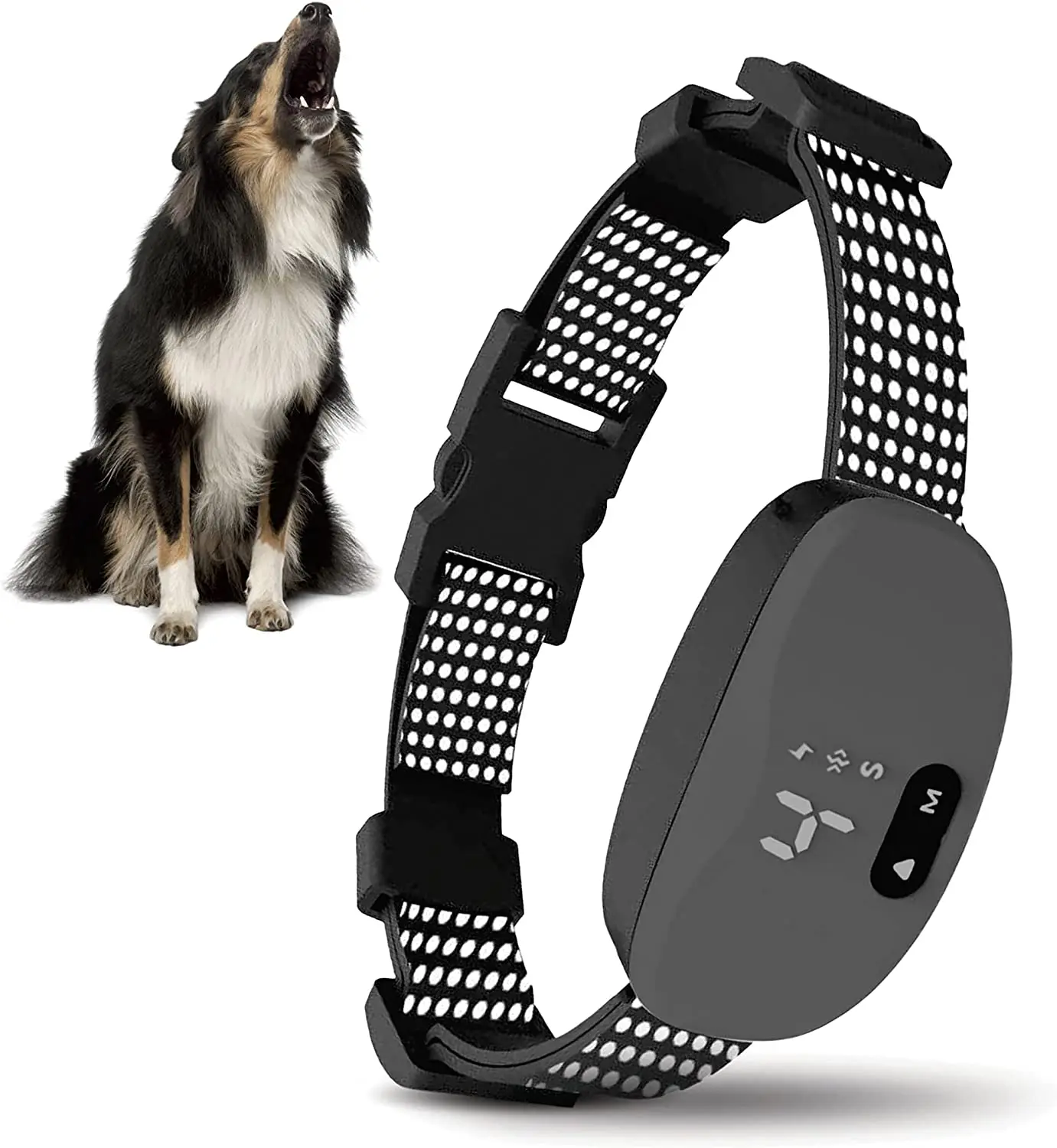 Anti bark dog collar Electric shock Vibration sound with LED for small large dogs no barking training collar dog accessories