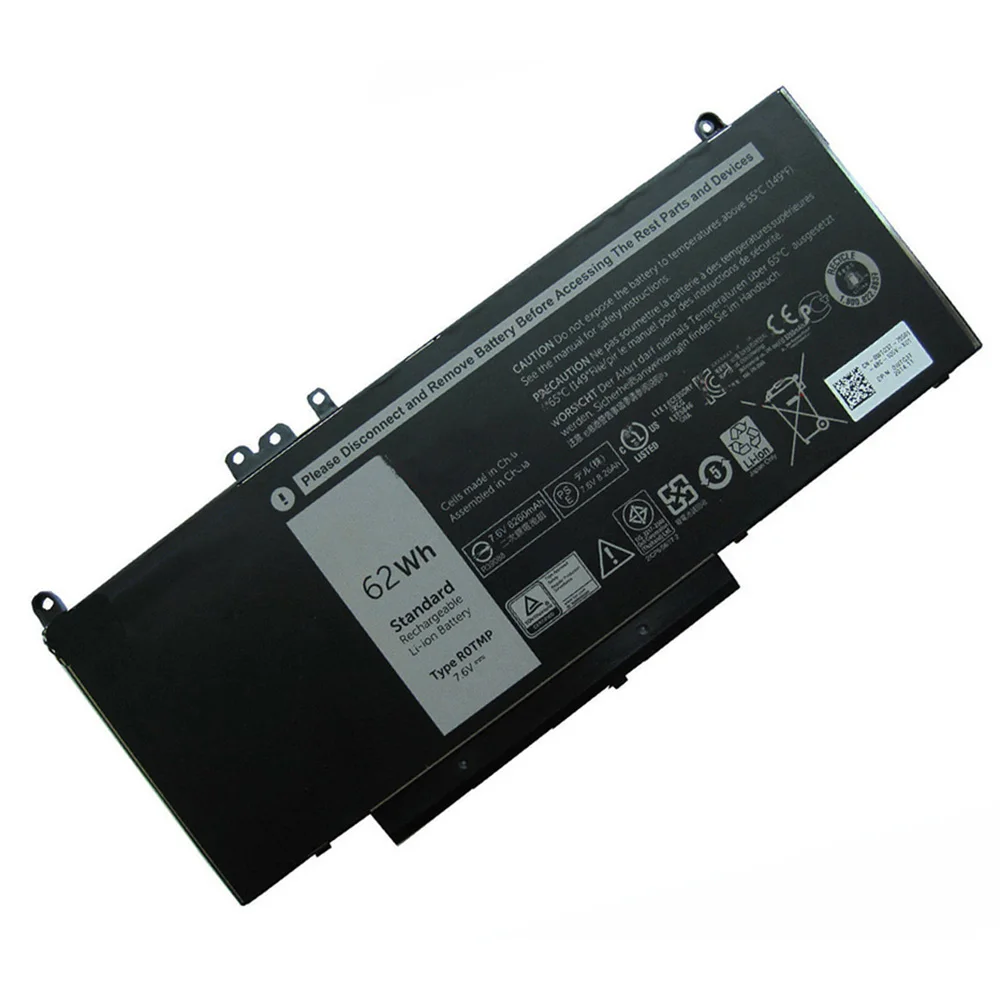 Imagem -03 - Original Genuíno R0tmp 7.6v 62wh Bateria do Portátil para Dell Latitude E5450 E5550 Rotnp Cn0fdx0t Fdx0t Wtg3t Novo