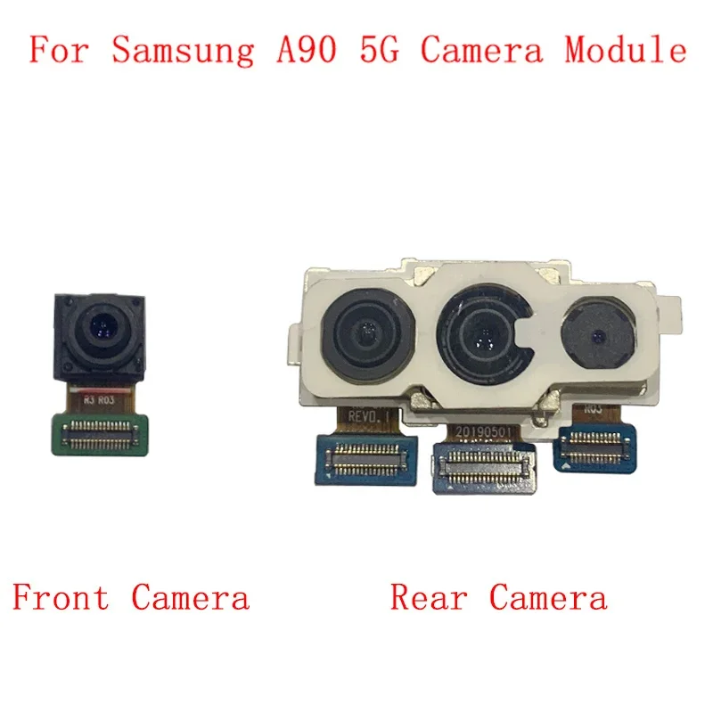 Rear Front Camera Flex Cable For Samsung A90 5G A908 A908B A908N Back Main Big Small Camera Module Repair Parts