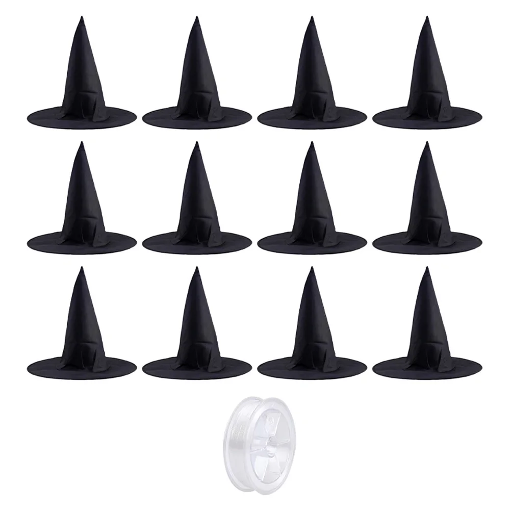 

1 set 1 Set Halloween Witch Hat Cosplay Party Decorative Elegant Costume Accessory Festival Wear-Resistant Reusable Hat Prop