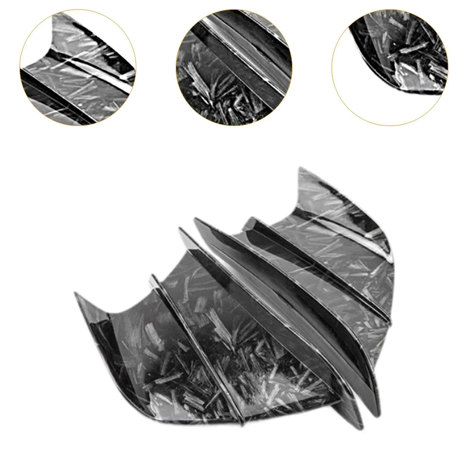 2x Generic Motorcycle Winglet Easy to Install Black Motorcycle Fairing Wing image 5