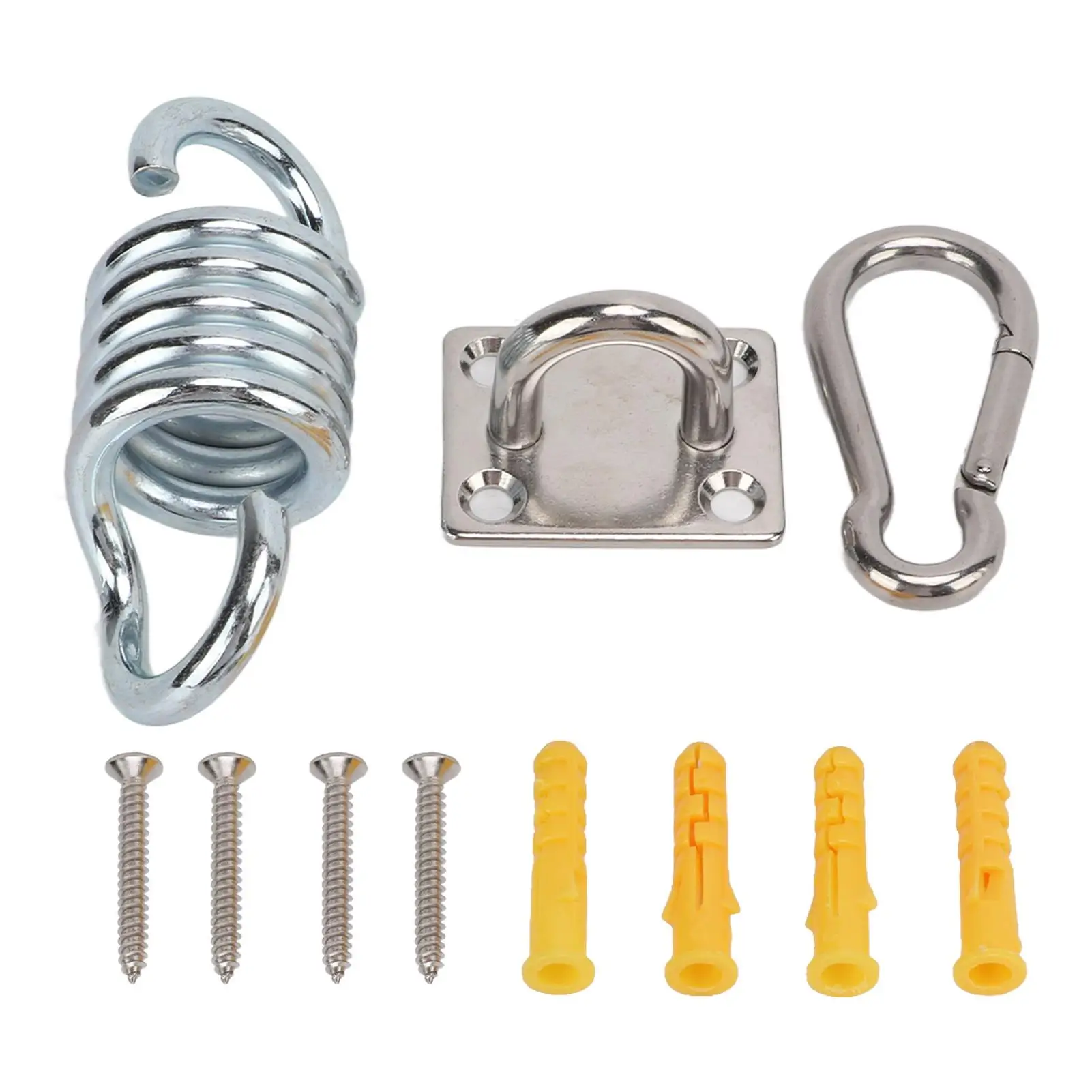 Stainless Steel Suspension Hook Kit - 551lb Capacity Ceiling Hanger for yoga Hammocks & Swings