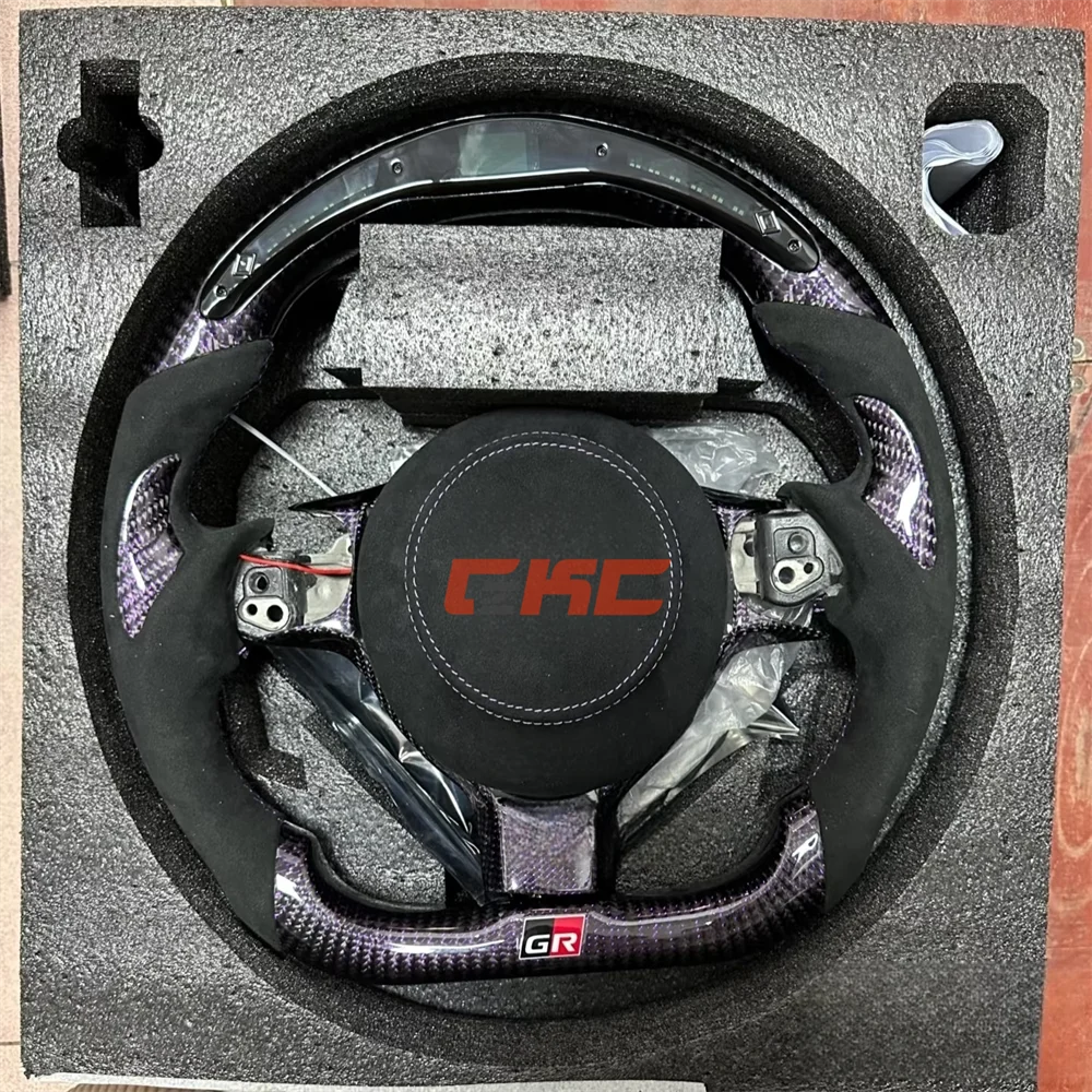 Customized black Carbon Fiber LED Steering Wheel for 2022 2023 2024 2025 GR86 GR