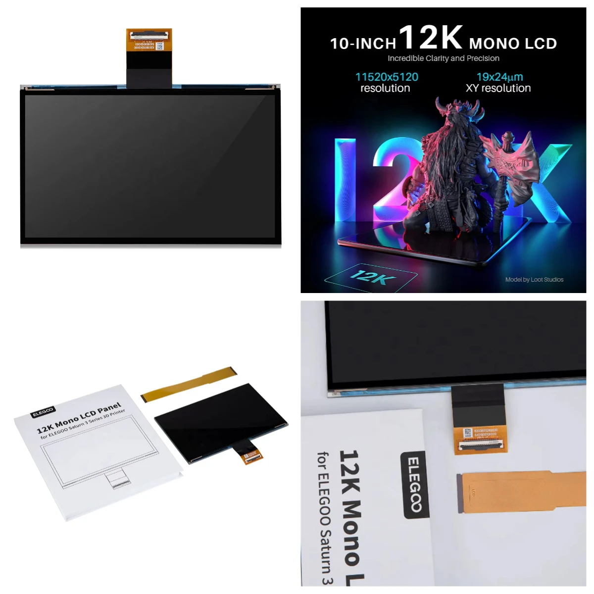 

FL-ELEGOO Wholesale LCD Screen for Saturn 3 & Saturn 3 Ultra Resin LCD 3D Printers