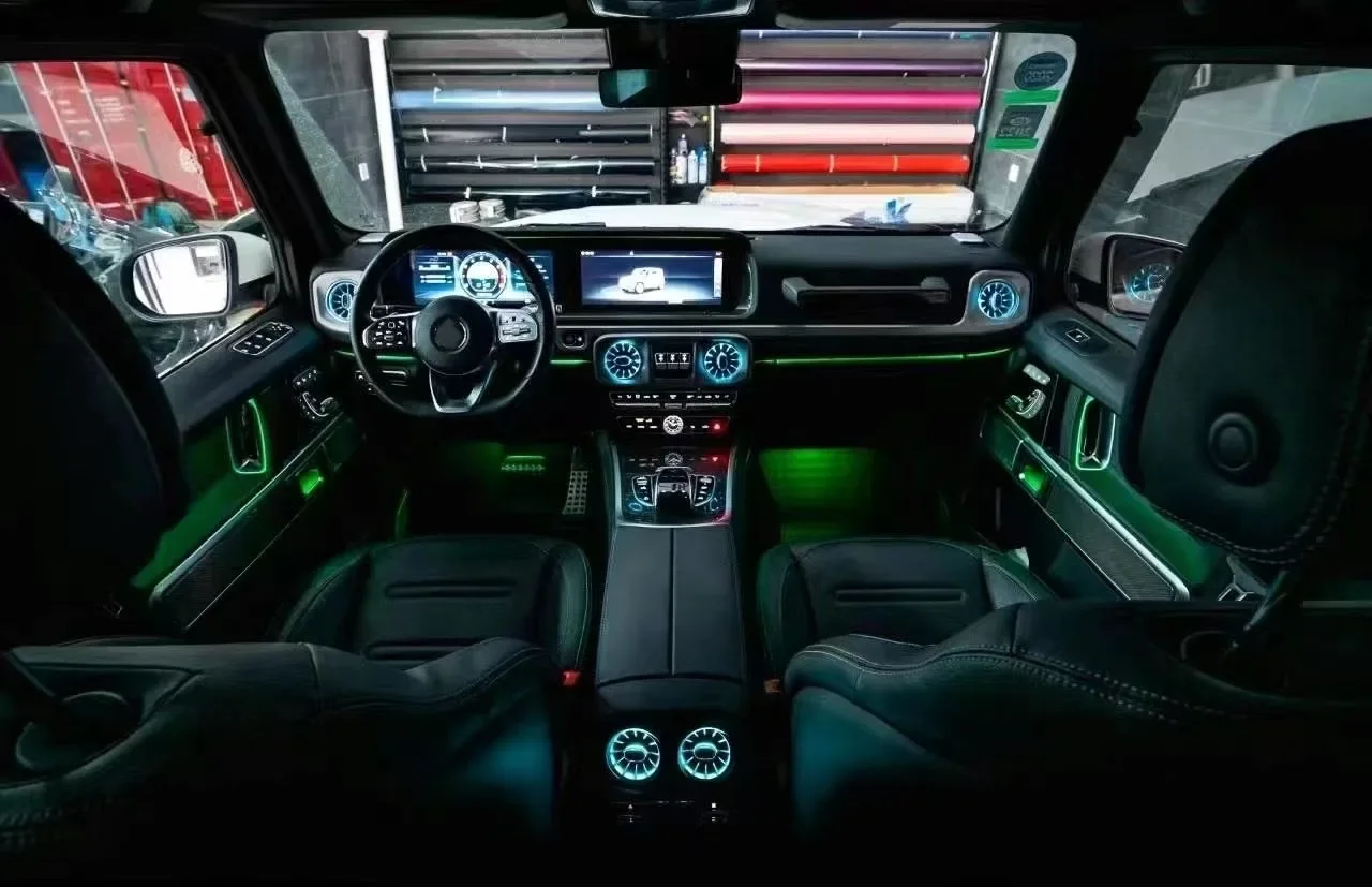 LEDメルセデスベンツ車用エアベント,タービン形状の排気口,周囲光