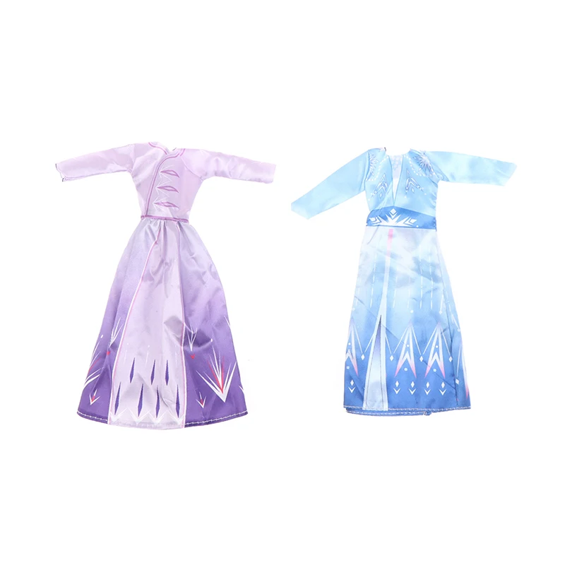 Fashion Dress Clothes 30cm For Doll Cosplay Princess Long Dress Snow Queen Dresses Up Toy DIY Gifts Girls Children Game Toys