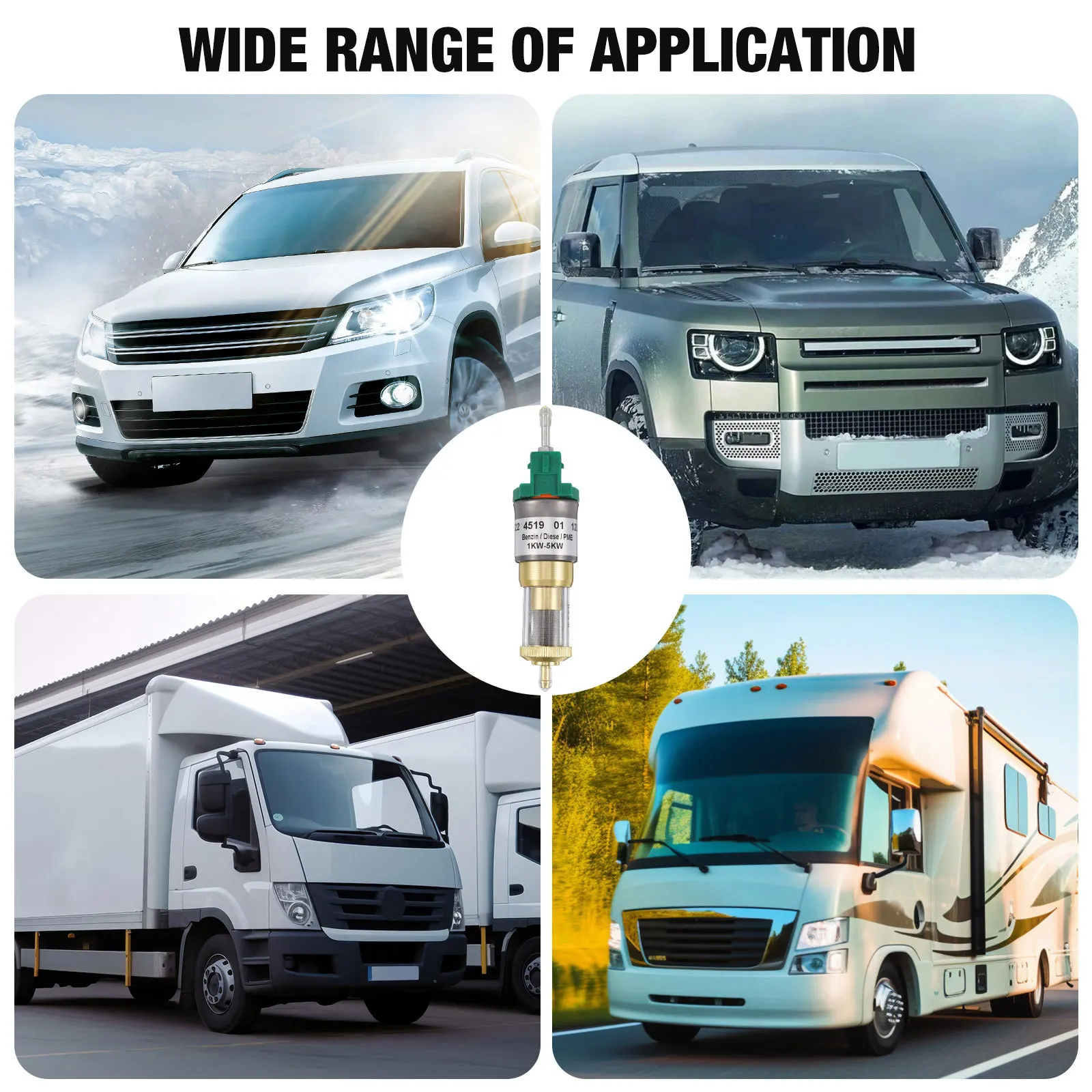 

Heater Pump Durable Plastic Car Air Heater Universal Vehicle Heating Accessory Energy Saving Safe Operation