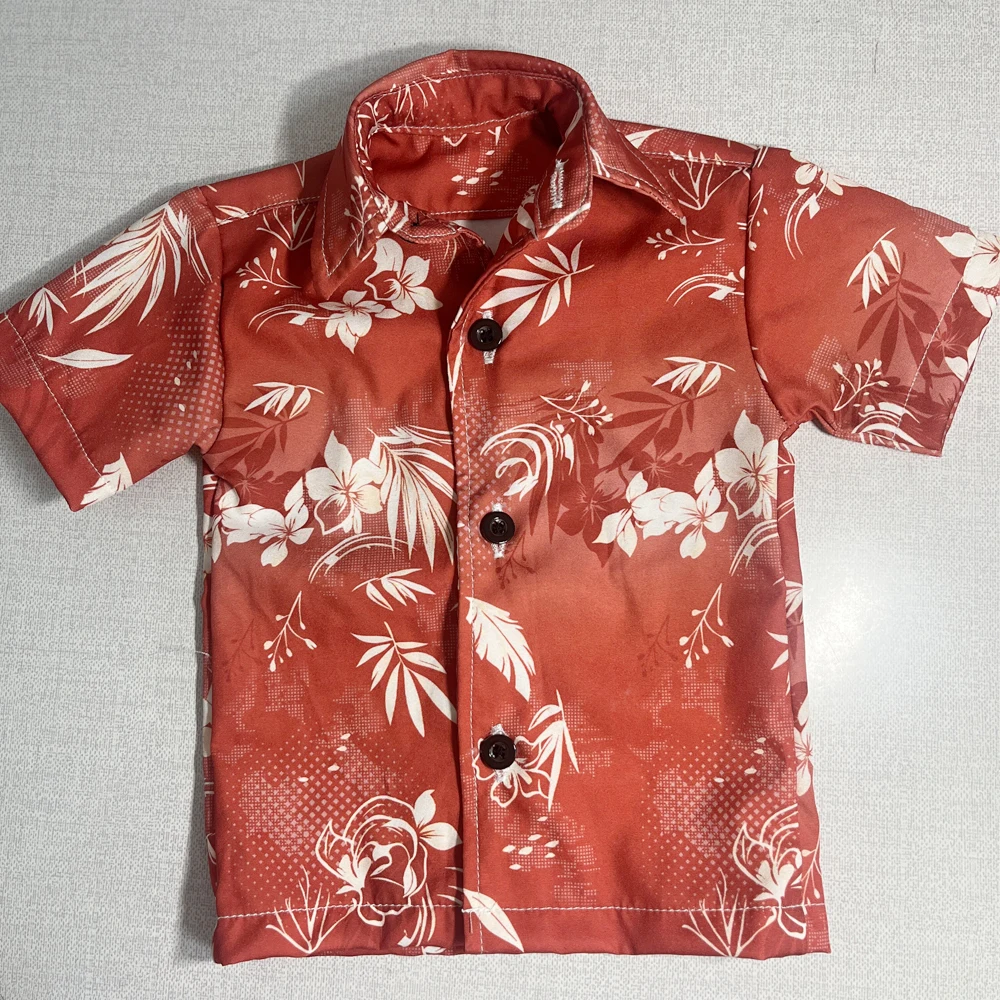 

D09-1027 детская игрушка ручной работы, кукла Uncle 68 73 ID75 U75 am77, одежда для куклы BJD/SD, красная, синяя рубашка с цветочным принтом, 1 шт.