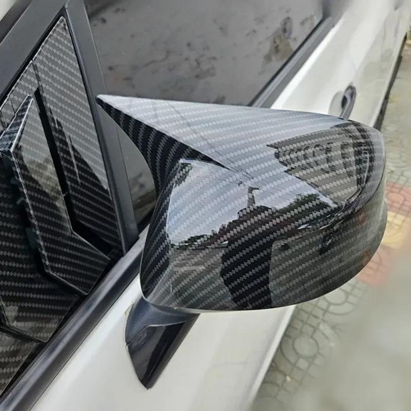 For Honda Civic 9th Gen 2011-2015 Carbon Fiber Side Mirror Cover Devil Ear Horn Style Shell Auto Exterior Accessories