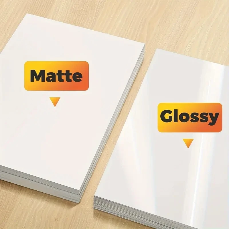 ESHANG Carta adesiva in vinile stampabile in formato lettera per stampante a getto d'inchiostro Fogli autoadesivi 8,5"x11" Si asciuga rapidamente